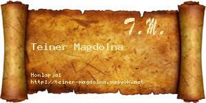 Teiner Magdolna névjegykártya