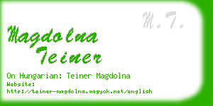 magdolna teiner business card